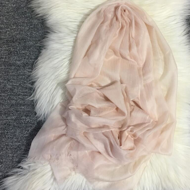 Pure Cashmere Scarves Pink Ring Women Winter Scarf